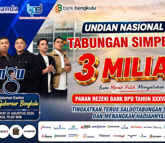 Undian Tabungan Simpeda, Bank Bengkulu Siapkan Motor dan HP untuk Penonton Konser Ungu